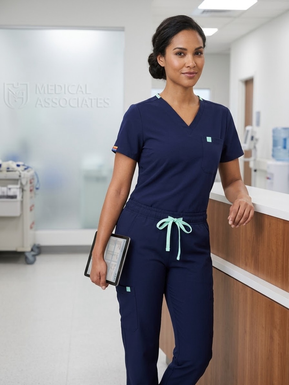 Garde Malade scrub set JULIETA Straight Cut Pants JULIETA Top Medium MSRP: $123